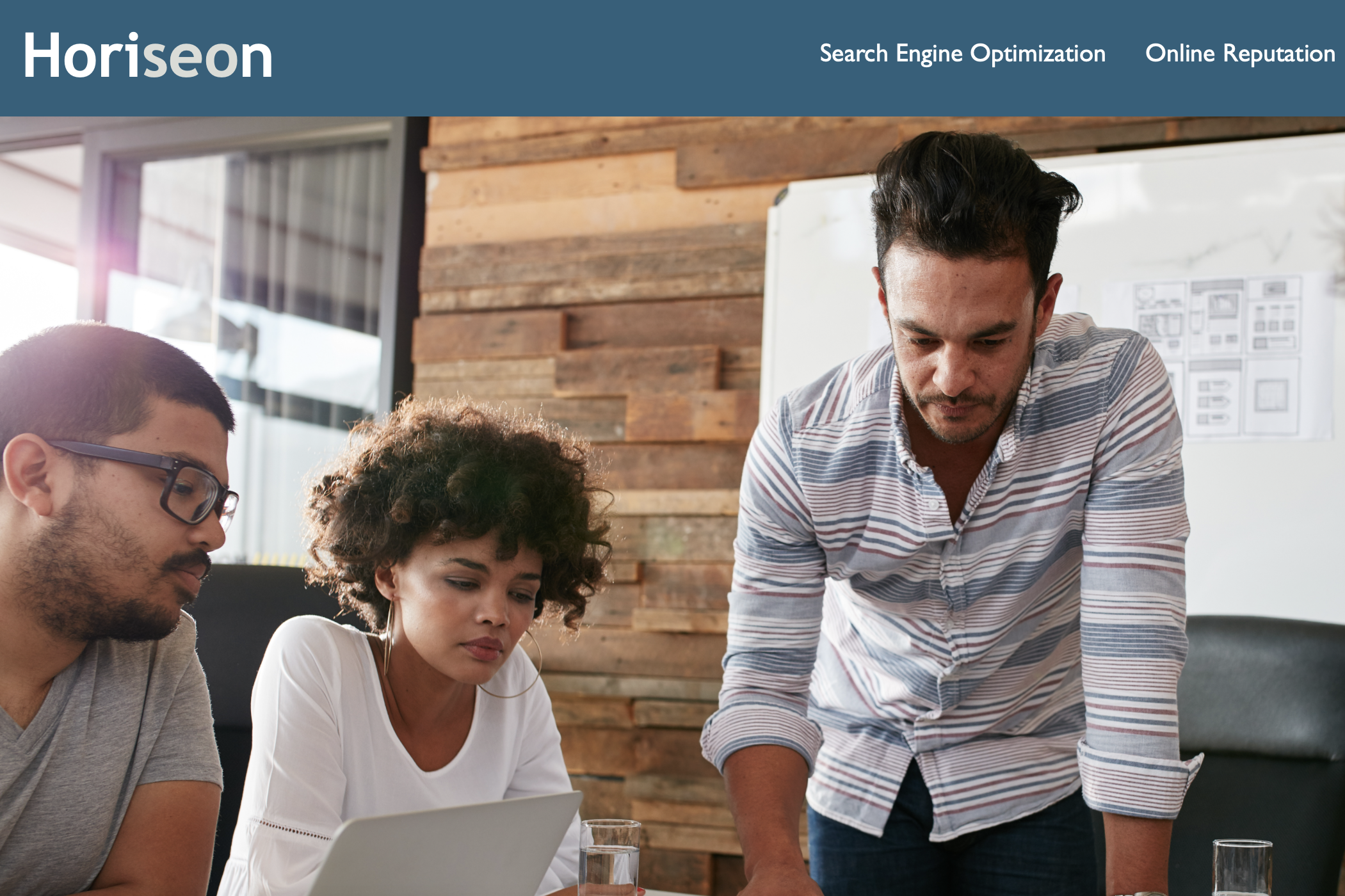 An image of Horiseon Marketing's website